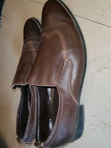 Brown Numero Uno Leather Loafers