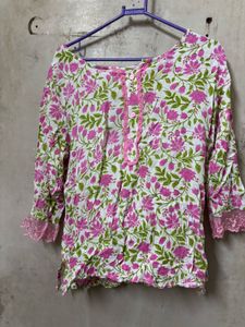 Floral Print Kurta