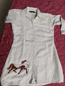 IIZHAR Women Off White Embroidered Co-ord Set