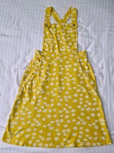 Floral Print Yellow Jumper Dress 11-12y