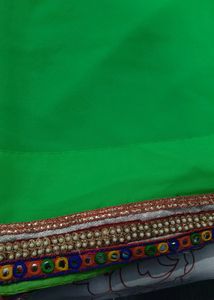 Fluorescent Green Saree