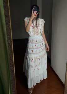 Spring Embroidered Floral Garden Inspired MAXI