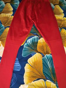 red Woolen Leggings