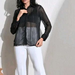 Sheer Black Blouse