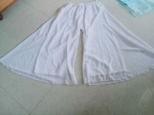 White Wide Leg Flowy Pants