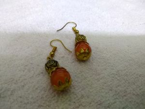 Cute, Small, Golden Colour, Small Rose, Bead, Pear