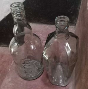 Two Unique Glass Bottles