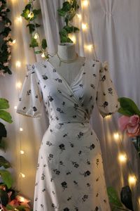 Floral Wrap Midi Dress