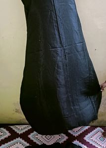 Black Heavy Embroidered Net Party Wear Long Gown W