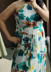 Floral White Dress