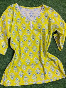 M Size Short Cotton Kurti