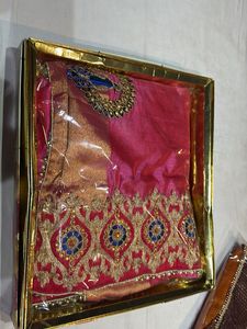 Elegant Pink Embroidered Saree