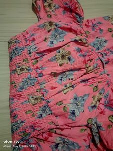 Floral Pink Tiered Midi Dress