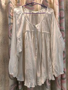 White Button-Down Top