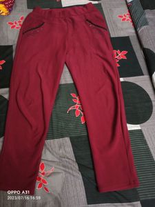 Mahroon Colour Jagging For Women Good Condition Size 32