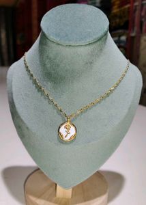 Stamped Flower Necklace