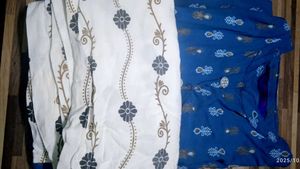 Blue Printed Kurta Set