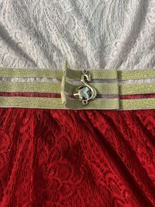 White Red Dress Length 45