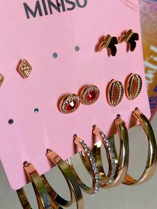 Miniso Earrings Set 🎀♥️
