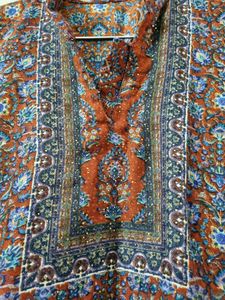 Asthetic Floral Kurti And Duppatta Set