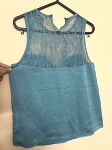 H&amp;M Satin And lace Party Top
