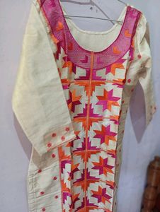 New Silk Kurti, I Never Wore It Once, Bcs Not Fit To Me This Is Pure Silk With Work And Stiched Kurti🙂 Will Gift One Matching Dupata Or Stole As A Gift, For Those Who Will Order Today, ☺☺