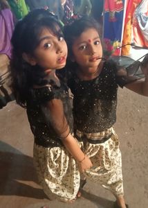 silk dhoti and top