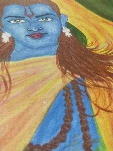 Handmade Rama Canvas Painting