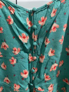 Printed Peplum Crop Top