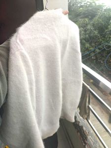 Cream Wool Blend Sweater