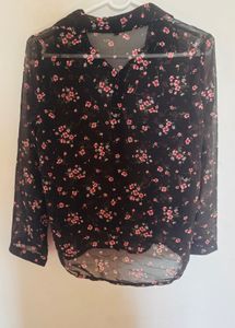 Black Transparent Shirt