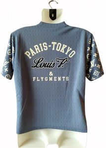 Stylish Blue &#39;Paris-Tokyo&#39; Graphic T-Shirt