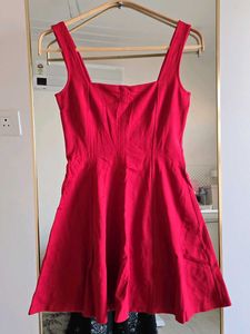 H&amp;M Red Fit &amp; Flare Jersey Dress