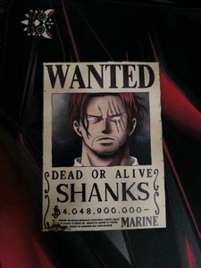 One Piece Shanks Wanted Poster And 2 Other