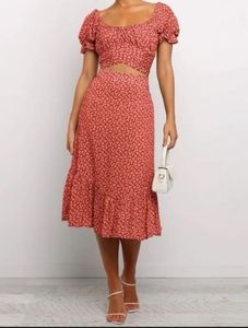 Red Floral Two-Piece Set