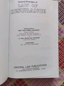 Law of Insurance Book