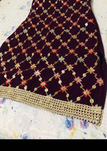 Girls&#39; Festive Purple Sharara Suit