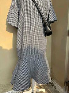 Bust 44 Midi Gingham Dress