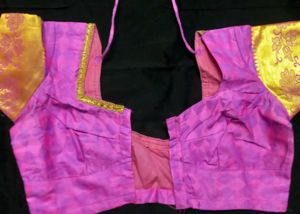 Purple and Pink Stitched Blouse