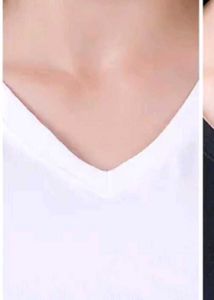 V Neck White T Shirt