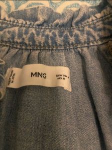 Mango Cotton Denim Shirt