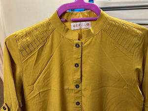 Yellowish Beige Colour High Low Kurta