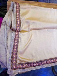 Embroidered Designer Saare With Koti Blouse