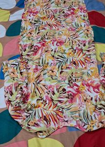 Flower Kurti. Multicolor  Cotton.