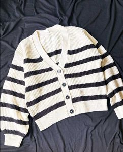 striped cardigan