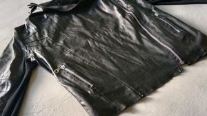 36 black leather jacket