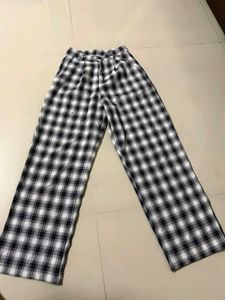Plaid Wide Leg Pants