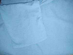 Blue High Neck Short Sleeve Shirt