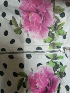 Floral Polka Dot Zip-Up Jacket