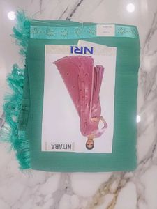 Elegant Teal Saree